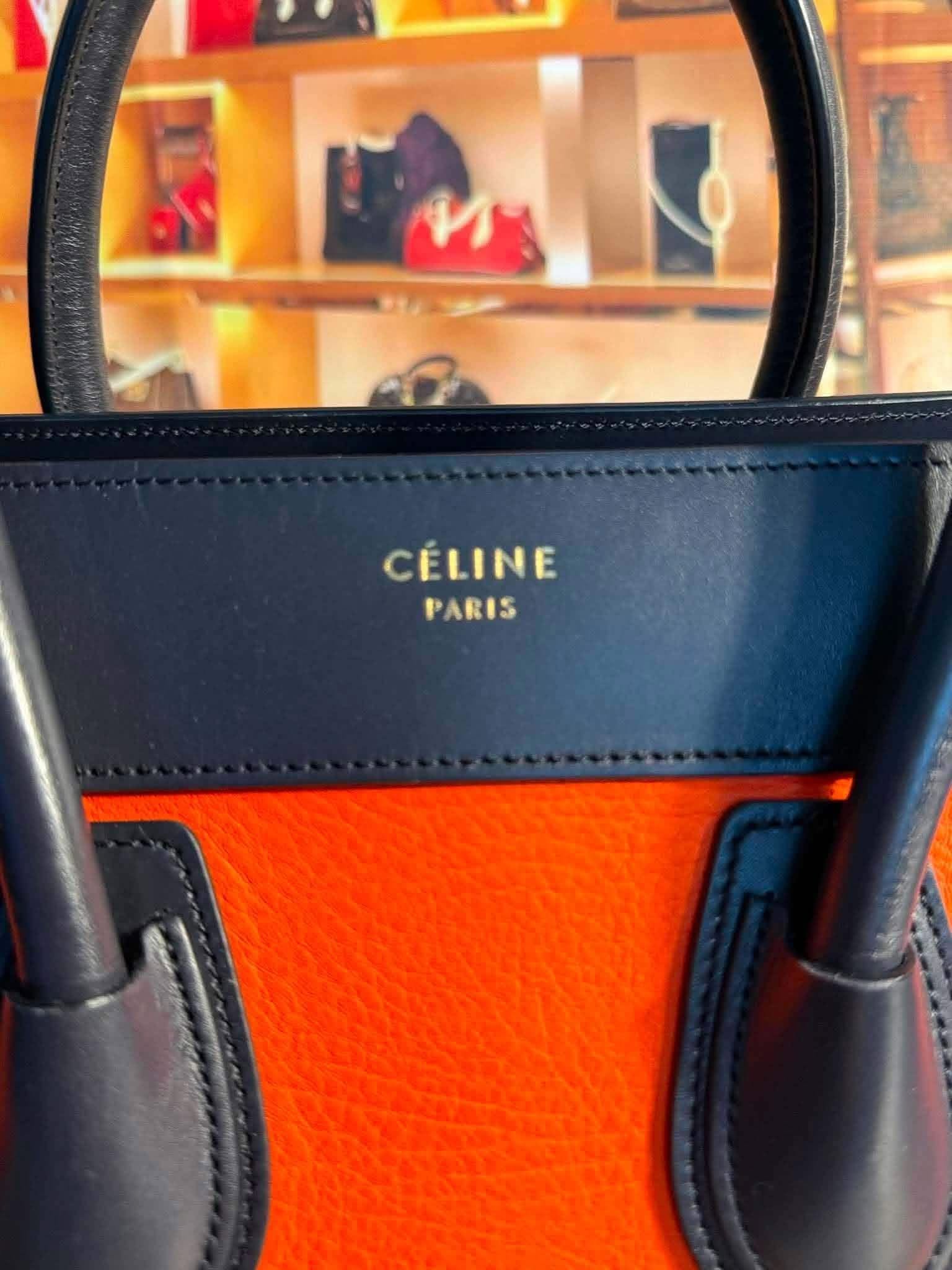 Céline Tricolor Mini Luggage Tote FOR LAYAWAY INBOX US IN FB - Image 4