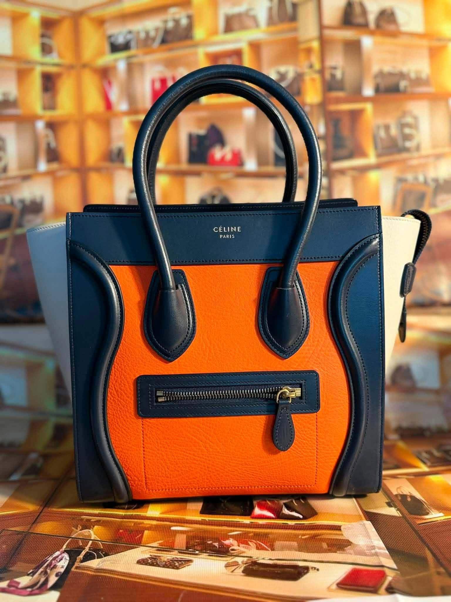 Céline Tricolor Mini Luggage Tote FOR LAYAWAY INBOX US IN FB - Image 6