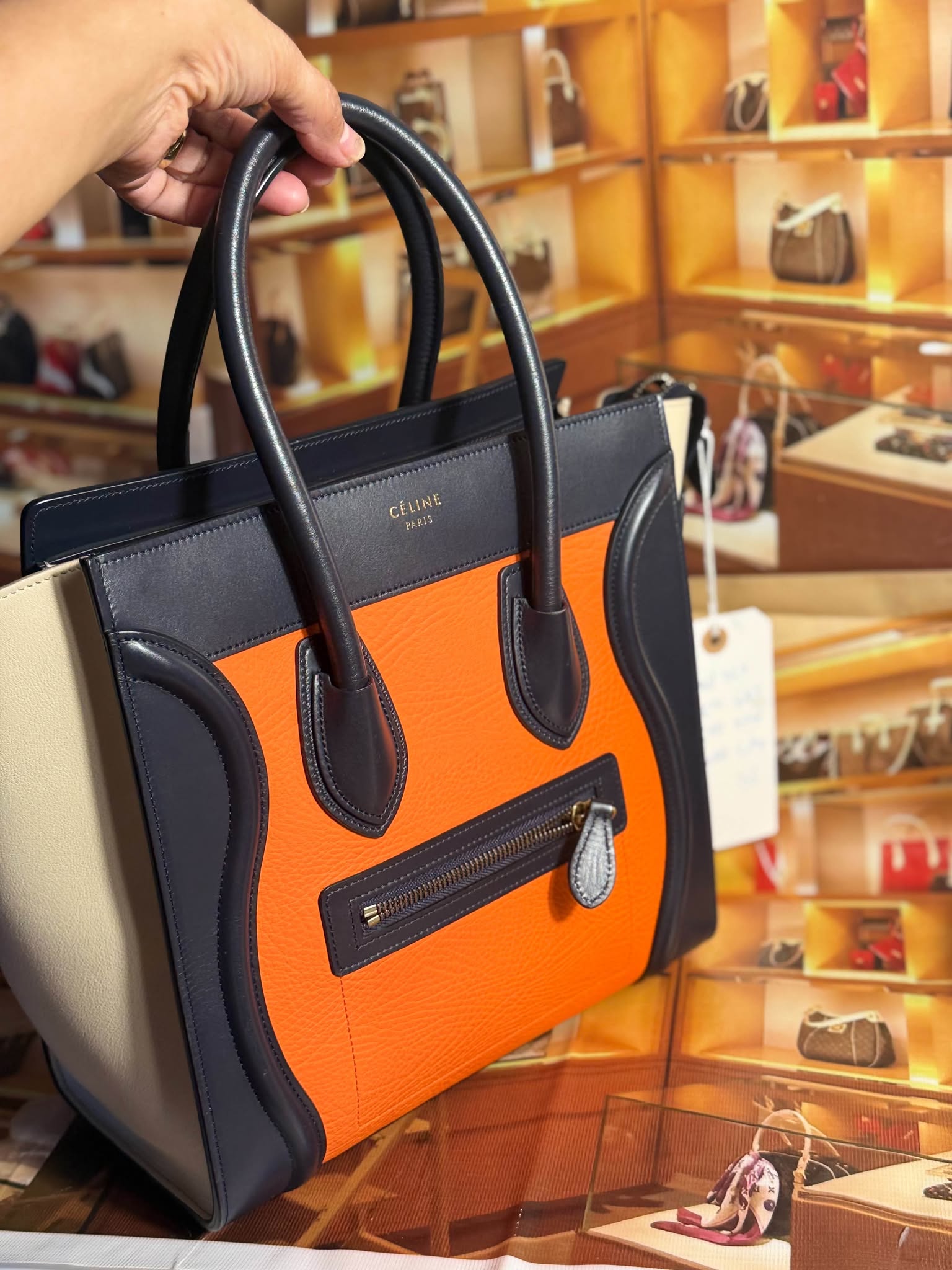 Céline Tricolor Mini Luggage Tote FOR LAYAWAY INBOX US IN FB - Image 25