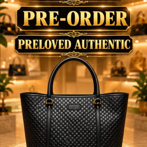 GUCCI MICROGUCCISSIMA LEATHER TOTE BAG – BLACK