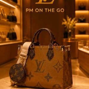 LOUIS VUITTON ONTHEGO PM GIANT MONOGRAM REVERSE TOTE BAG